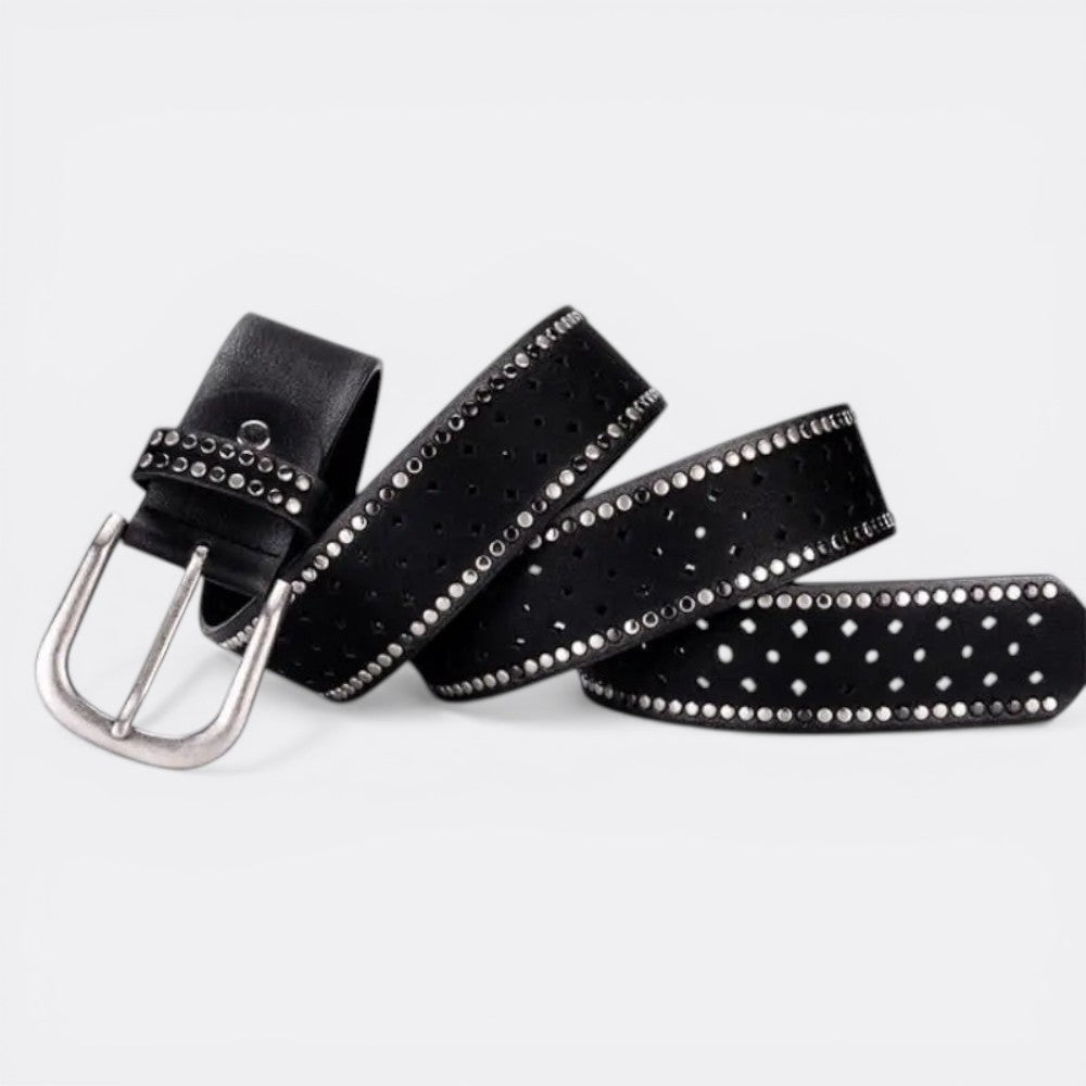 Ceinture a Trou Boucle Argenté - Rose 95cm | Le monde de la ceinture