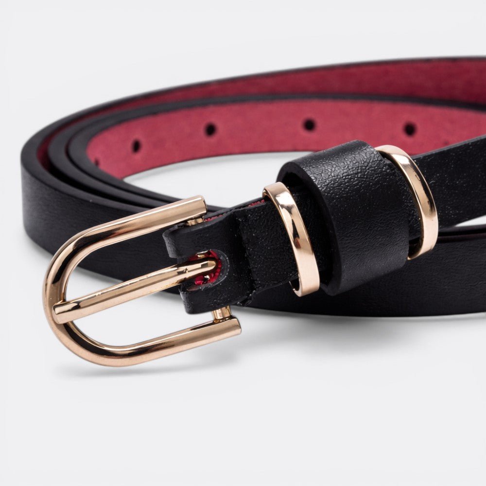 Ceinture Femme Fine Boucle Ardillon Dorée - Blanc 80cm | Le monde de la ceinture