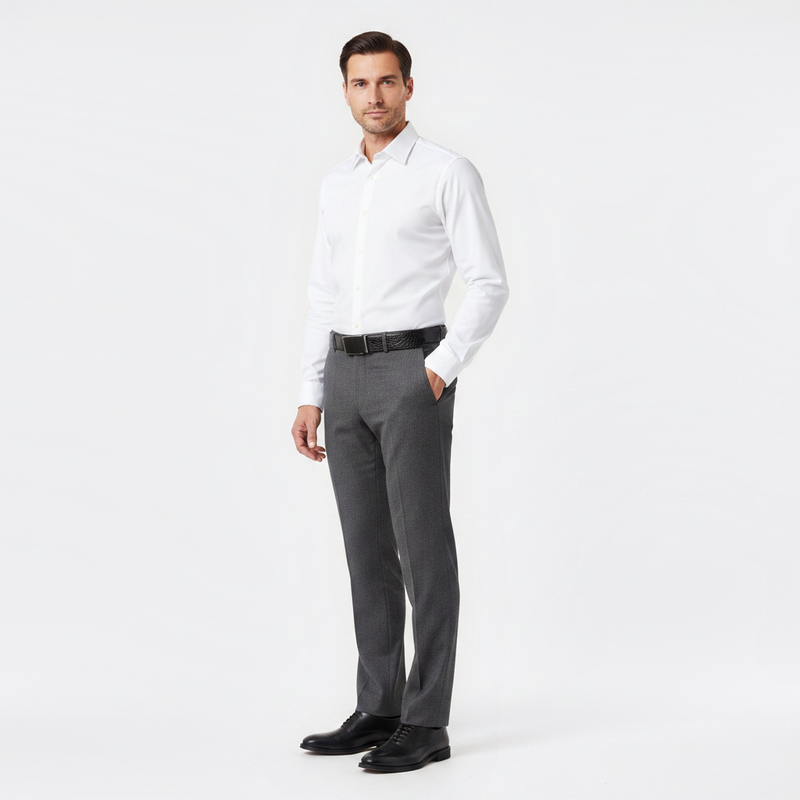 Mannequin homme portant la Grosse Ceinture Homme — style business — Le Monde de la Ceinture