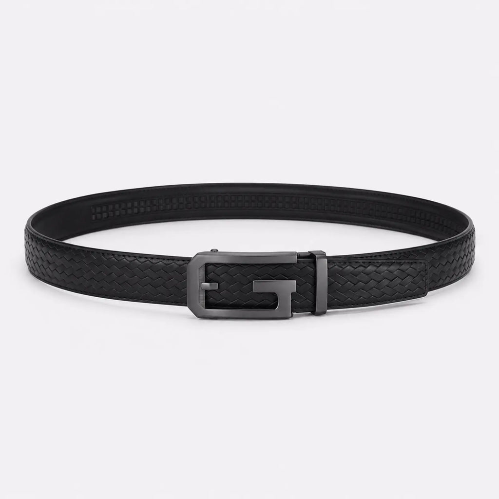 Ceinture Alliage Métallique En Cuir Boucle Automatique, coloris Noir — Le Monde de la Ceinture