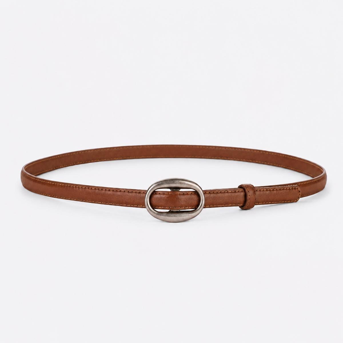Ceinture Cuir Femme Marron Fine