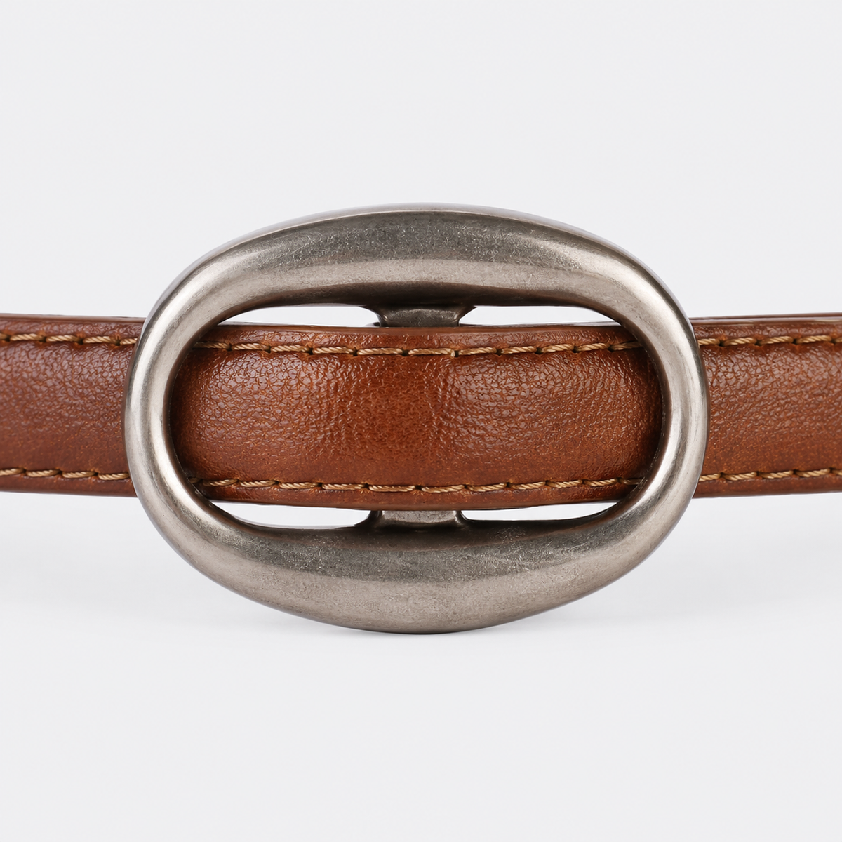 Ceinture Cuir Femme Marron Fine