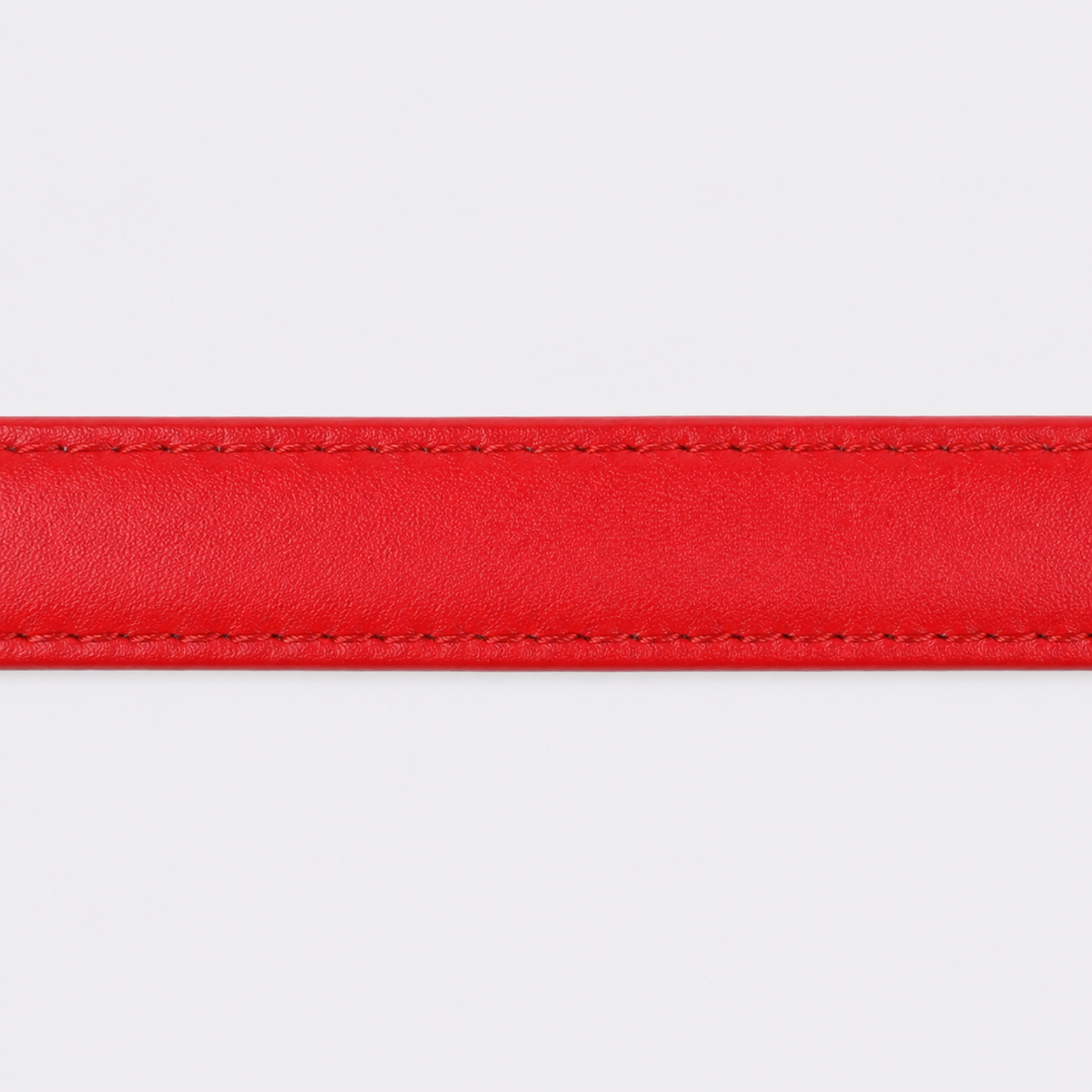 Ceinture Femme Pour Robe En Cuir Rouge Boucle Dorée