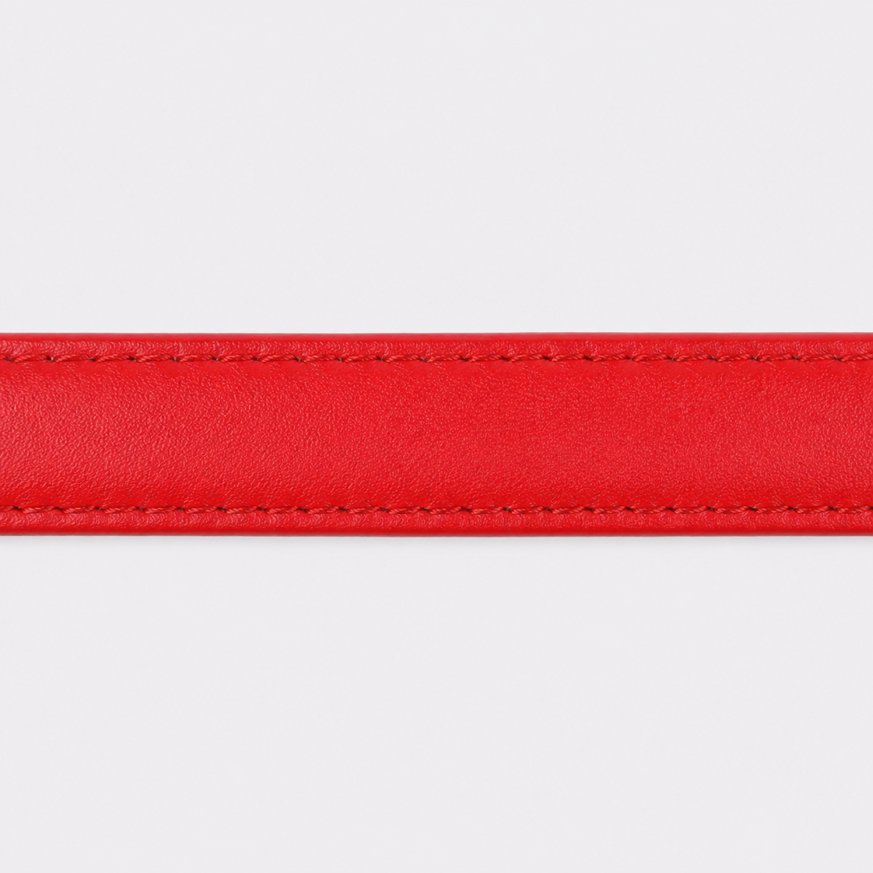 Ceinture Femme Pour Robe En Cuir Rouge Boucle Dorée