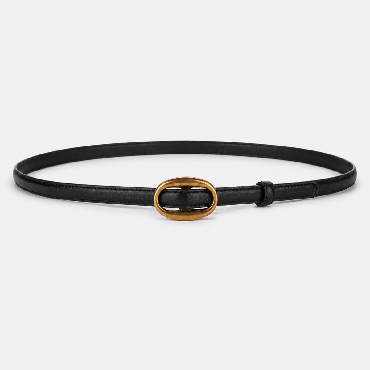 Ceinture Cuir Femme Noir Fine