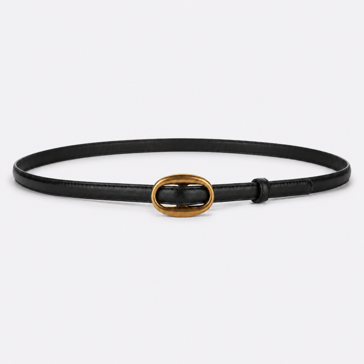 Ceinture Cuir Femme Noir Fine