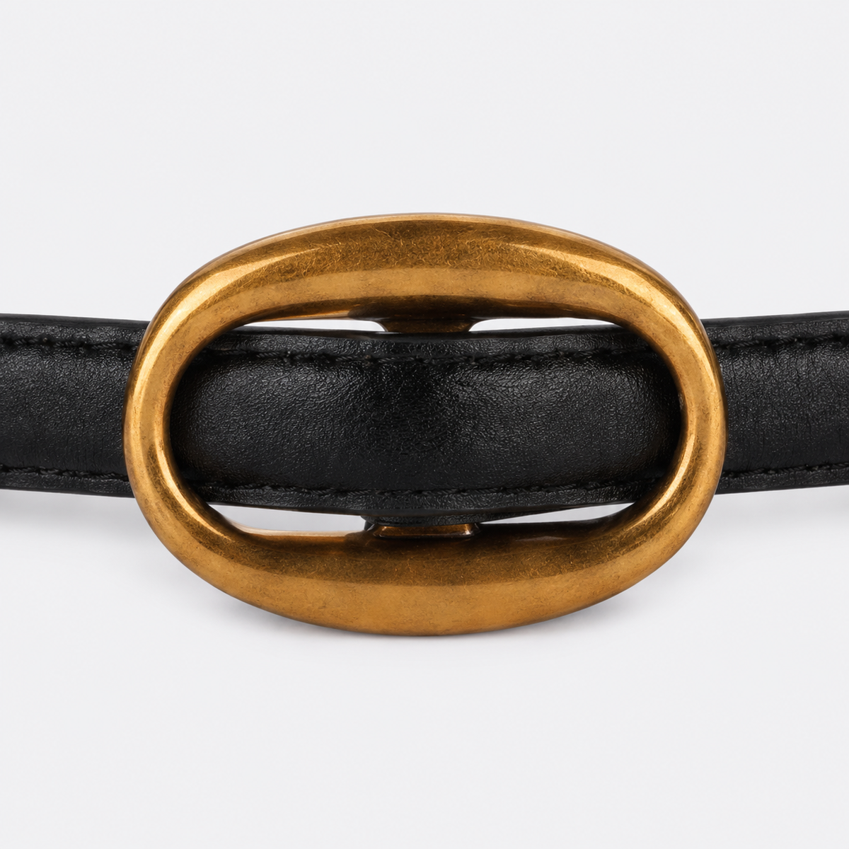 Ceinture Cuir Femme Noir Fine
