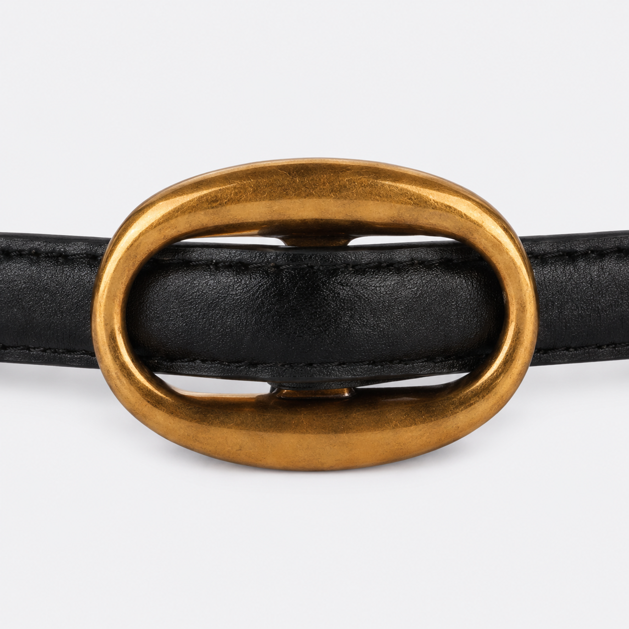 Ceinture Cuir Femme Noir Fine