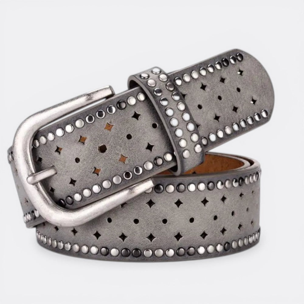 Ceinture a Trou Boucle Argenté - Gris 95cm | Le monde de la ceinture