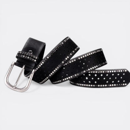 Ceinture a Trou Boucle Argenté - Rose 95cm | Le monde de la ceinture