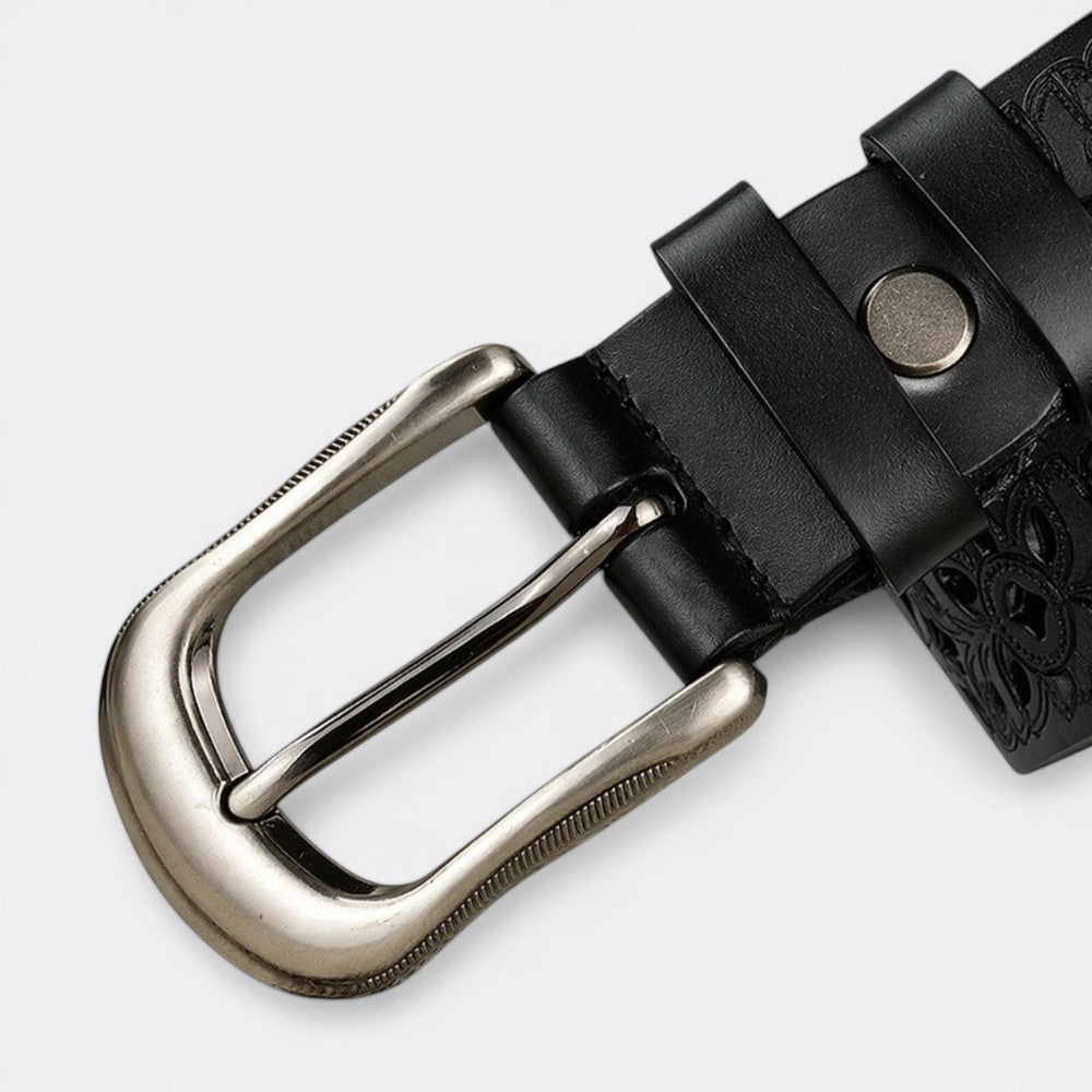 Ceinture a Trou Cuir Femme - Blanc 110cm | Le monde de la ceinture