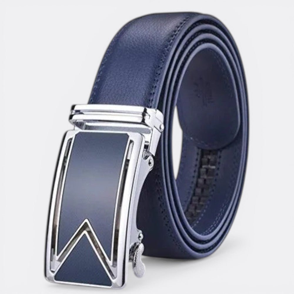 Ceinture Automatique Cuir Homme - Bleu Marine 105cm | Le monde de la ceinture