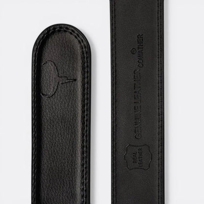 Ceinture Boucle Automatique Cuir Homme - Noir 110cm | Le monde de la ceinture