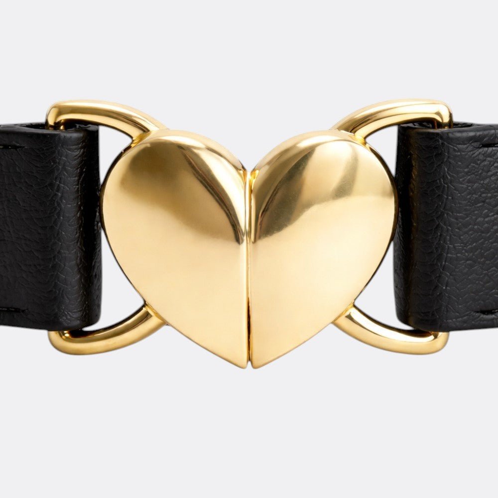 Ceinture Boucle Coeur - Noir | Le monde de la ceinture
