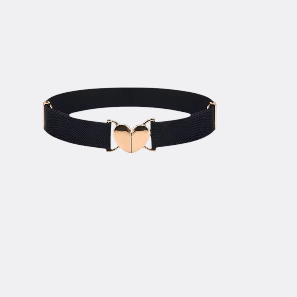 Ceinture Boucle Coeur - Noir | Le monde de la ceinture