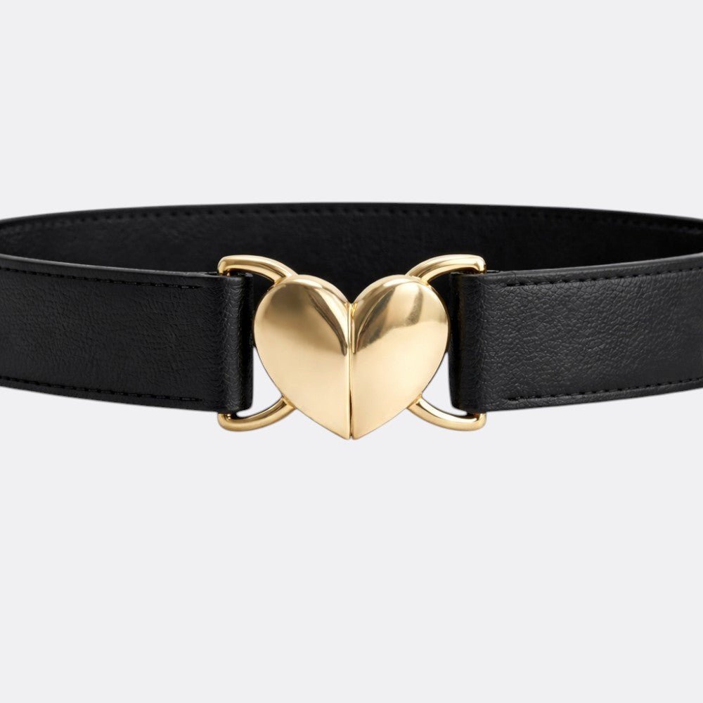 Ceinture Boucle Coeur - Noir | Le monde de la ceinture