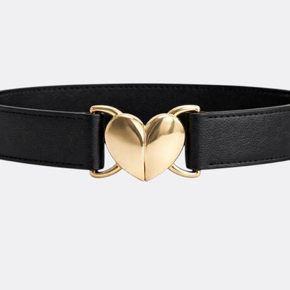 Ceinture Boucle Coeur - Noir | Le monde de la ceinture