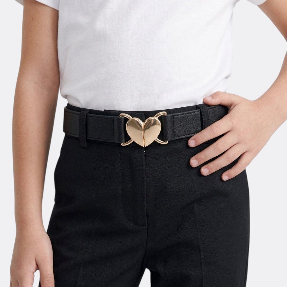 Ceinture Boucle Coeur - Noir | Le monde de la ceinture