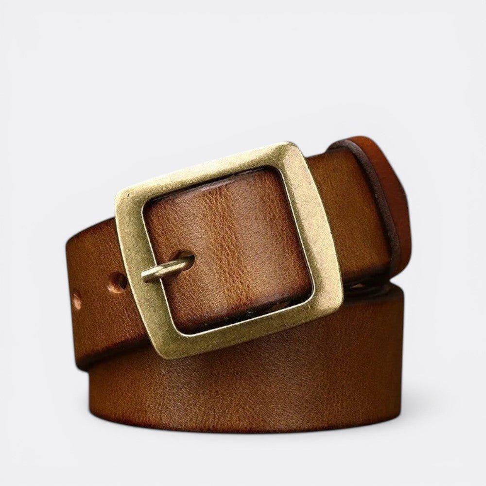 Ceinture Boucle Dorée Femme - Marron 105cm | Le monde de la ceinture