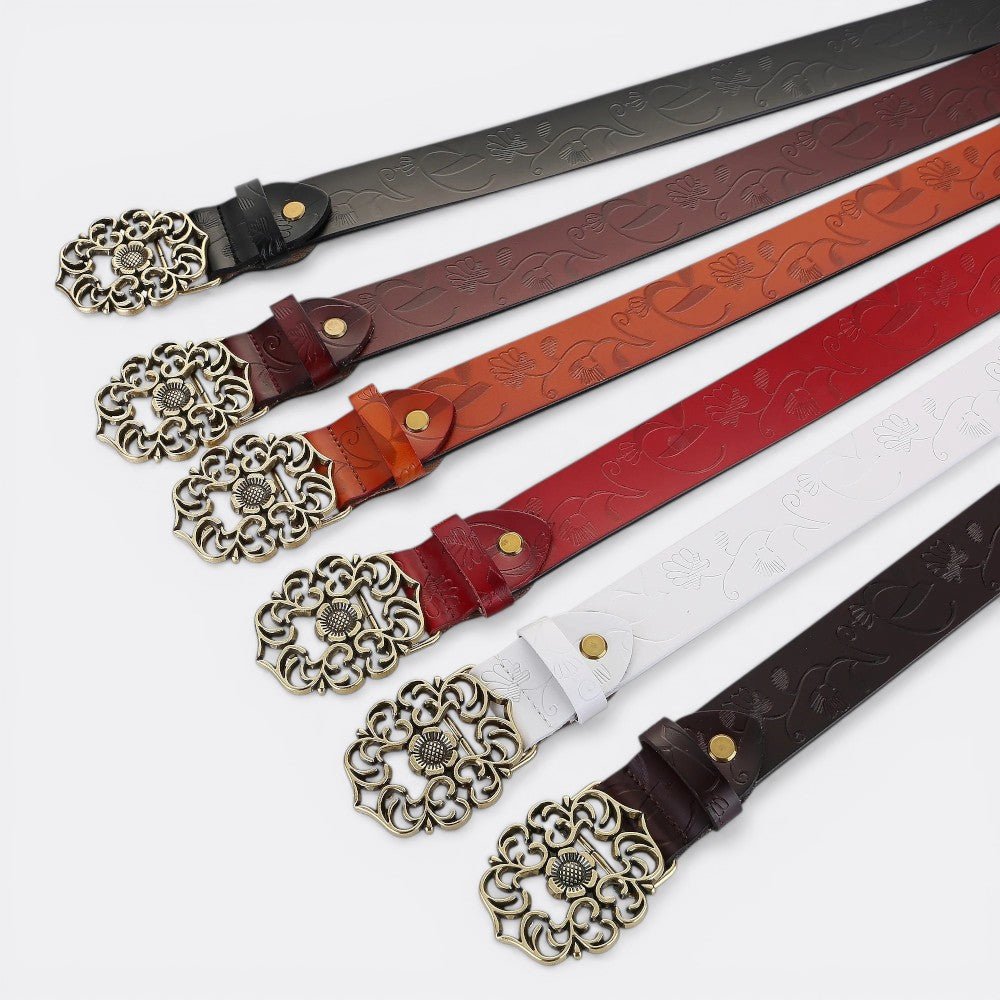 Ceinture Boucle Vintage - Blanc 105cm | Le monde de la ceinture