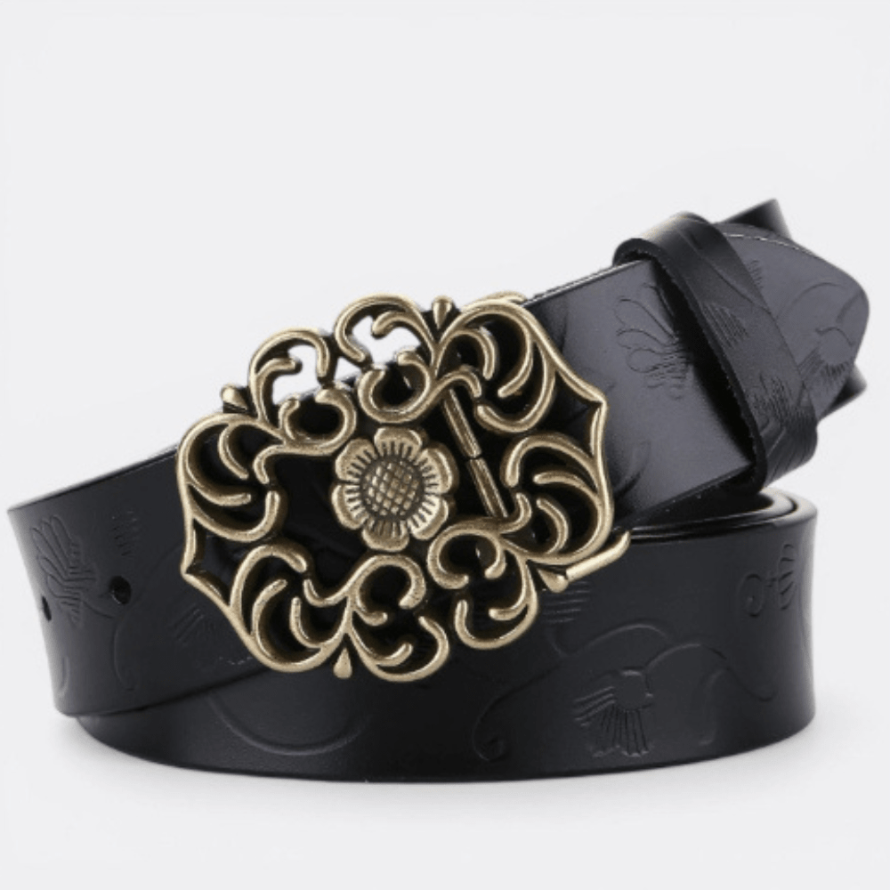 Ceinture Boucle Vintage - Noir 105cm | Le monde de la ceinture