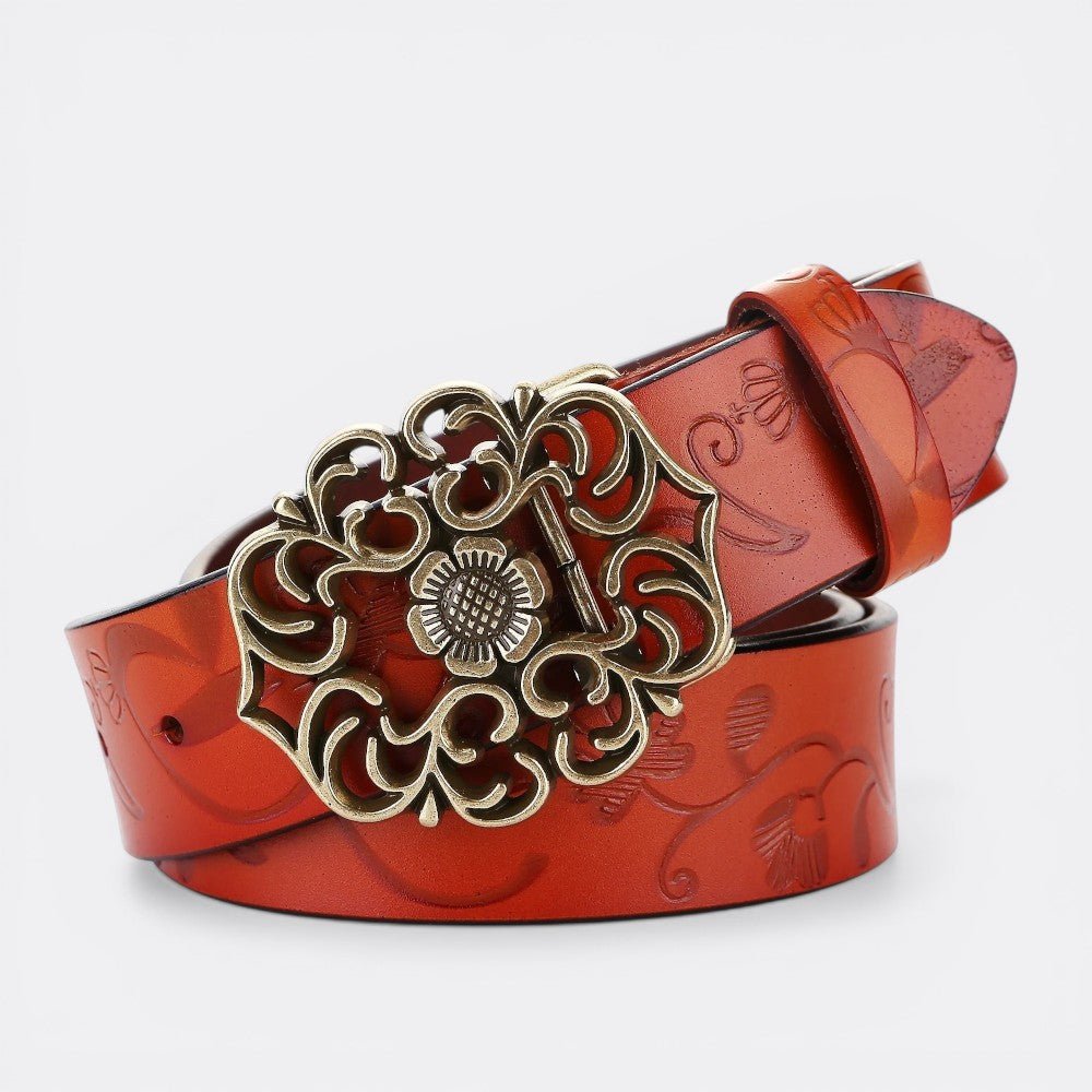 Ceinture Boucle Vintage - Orange 105cm | Le monde de la ceinture