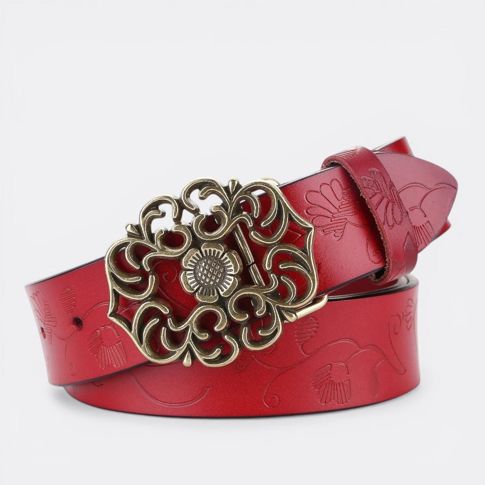 Ceinture Boucle Vintage - Rouge 105cm | Le monde de la ceinture