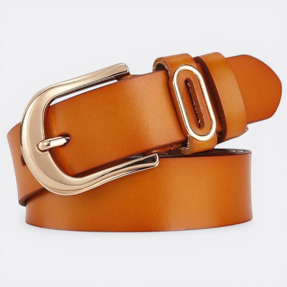 Ceinture Classic Boucle Dorée - Orange 105cm | Le monde de la ceinture