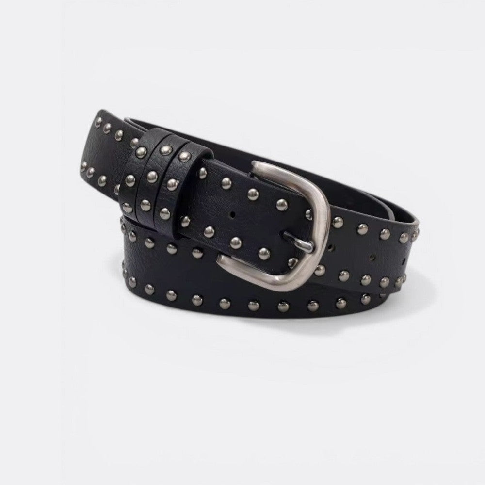 Ceinture Clouté Femme - Noir 105cm | Le monde de la ceinture