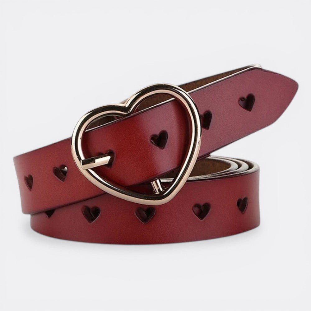 Ceinture Coeur Femme - Bordeaux 95 cm | Le monde de la ceinture