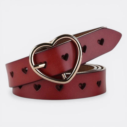 Ceinture Coeur Femme - Bordeaux 95 cm | Le monde de la ceinture
