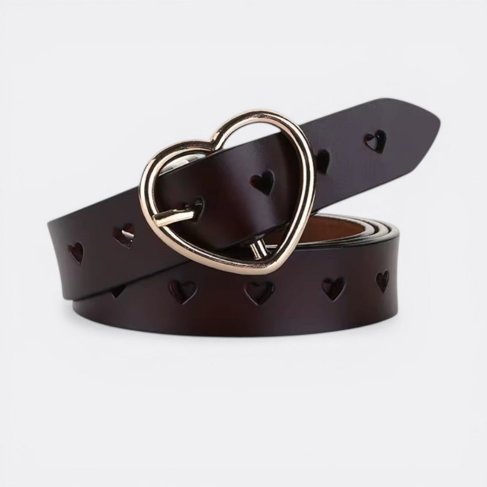 Ceinture Coeur Femme - Café 95 cm | Le monde de la ceinture