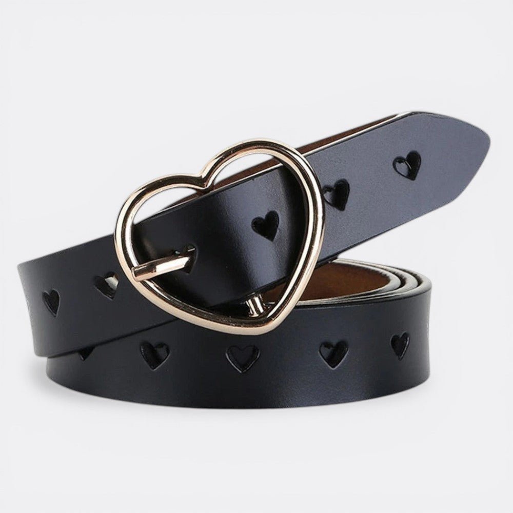 Ceinture Coeur Femme - Noir 95 cm | Le monde de la ceinture