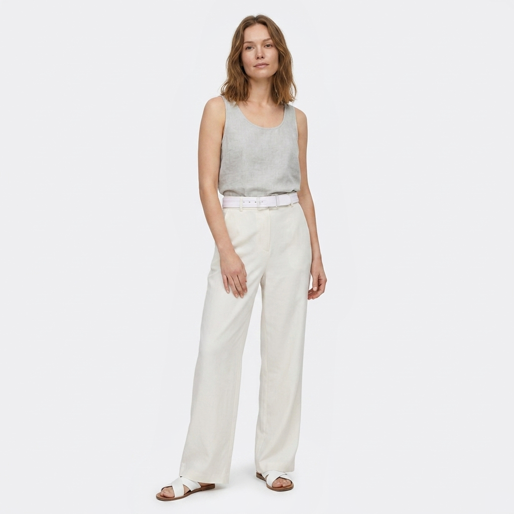 Mannequin femme portant la Ceinture Colorée — style minimaliste — Le Monde de la Ceinture