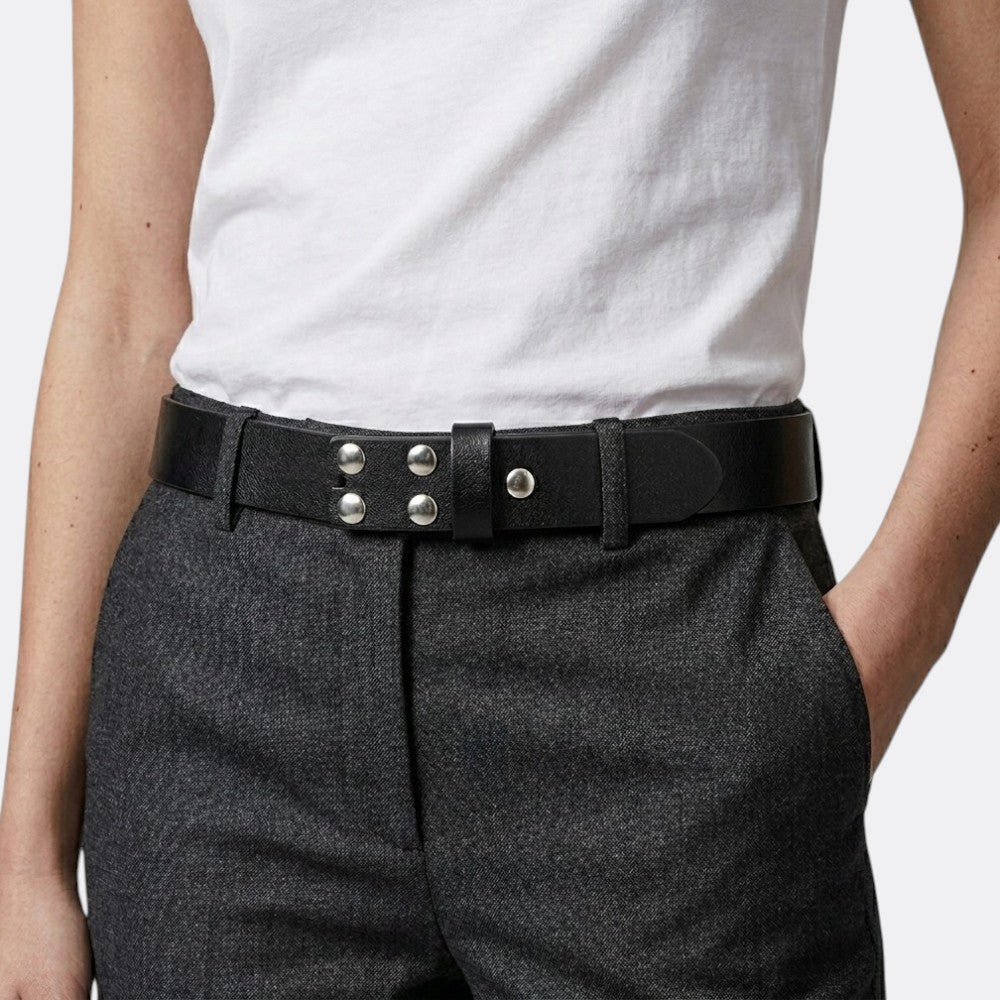 Ceinture Cuir a Pression - Marron 100cm | Le monde de la ceinture
