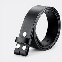 Ceinture Cuir a Pression - Noir 100cm | Le monde de la ceinture