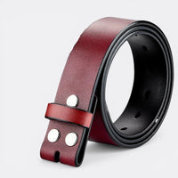Ceinture Cuir a Pression - Rouge Bordeaux 100cm | Le monde de la ceinture