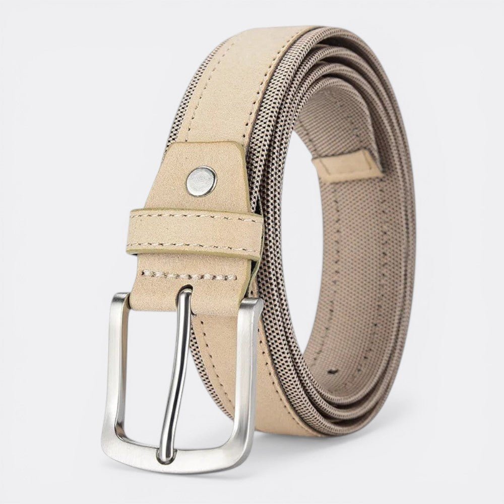 Ceinture Cuir Bicolore Homme - Beige 100cm | Le monde de la ceinture