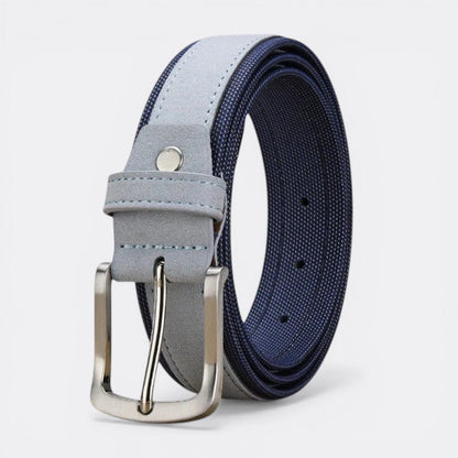 Ceinture Cuir Bicolore Homme - Bleu 100cm | Le monde de la ceinture