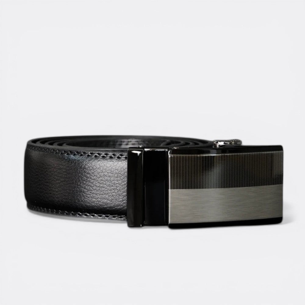 Ceinture Cuir Boucle Automatique Bicolore - Marron 110cm | Le monde de la ceinture