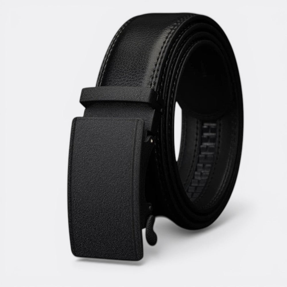 Ceinture Cuir Boucle Automatique - Noir 110cm | Le monde de la ceinture