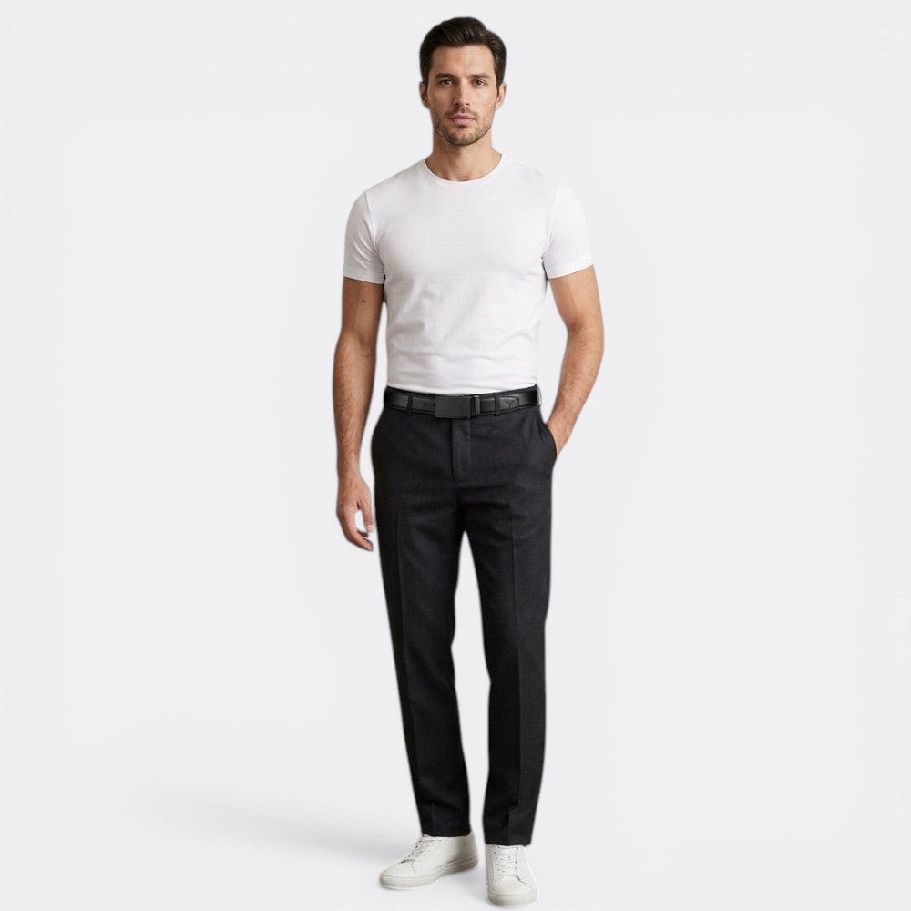 Ceinture Cuir Boucle Automatique - Noir 110cm | Le monde de la ceinture