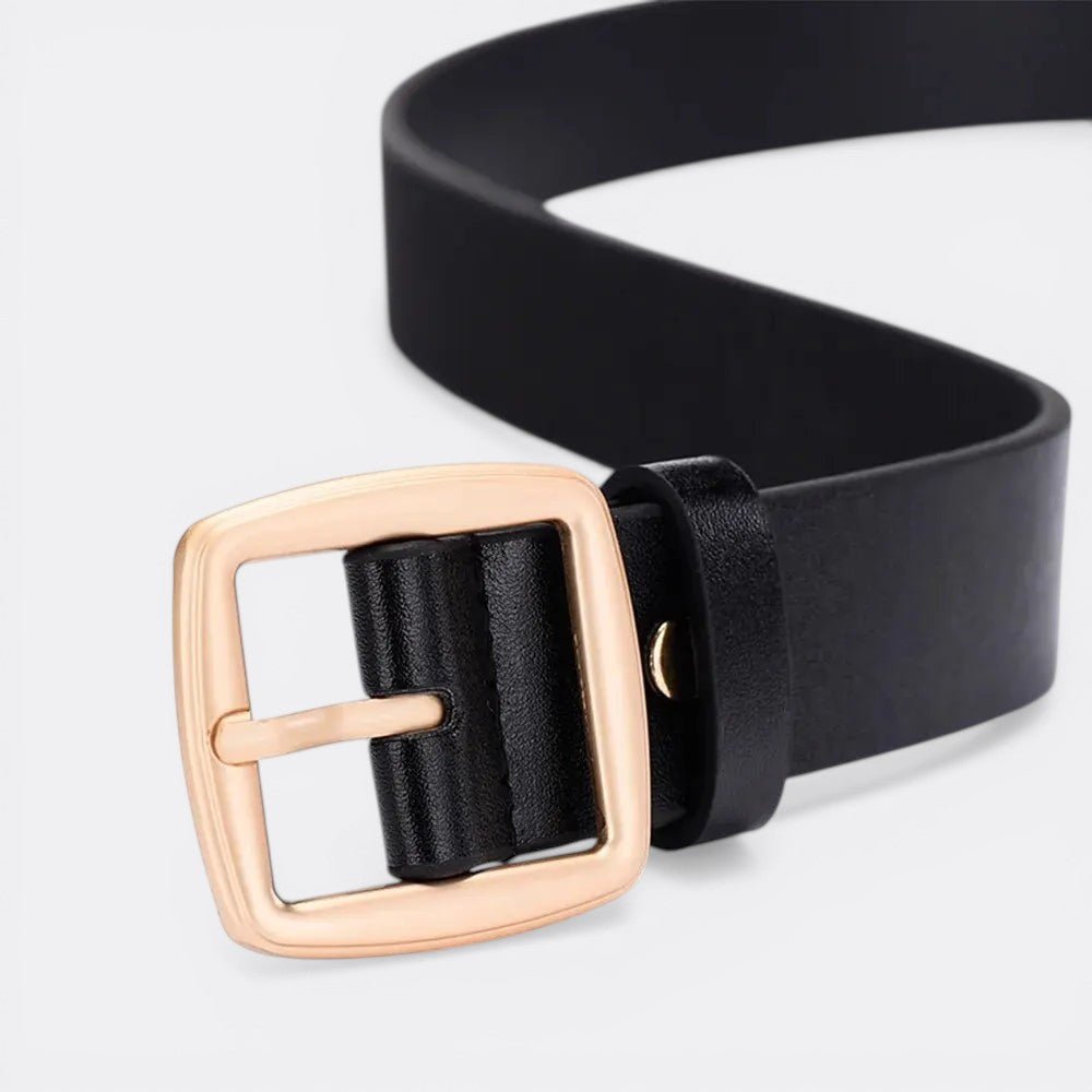 Ceinture Cuir Boucle Carrée - Blanc 105cm | Le monde de la ceinture