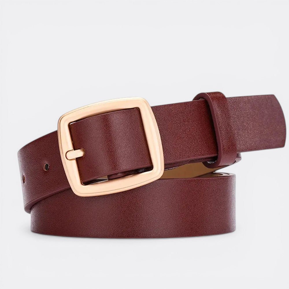 Ceinture Cuir Boucle Carrée - Bordeaux 105cm | Le monde de la ceinture