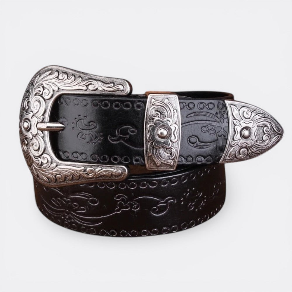 Ceinture Cuir Cowboy - Noir 105cm | Le monde de la ceinture
