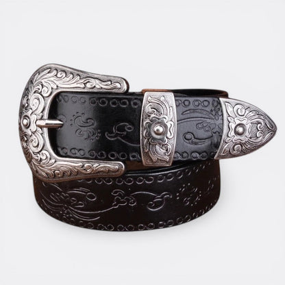 Ceinture Cuir Cowboy - Noir 105cm | Le monde de la ceinture