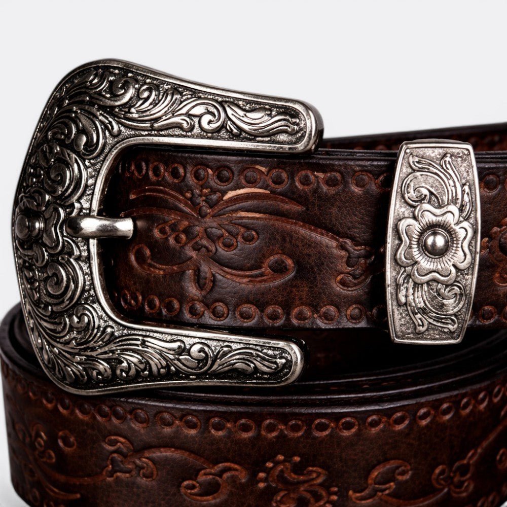 Ceinture Cuir Cowboy - Noir 105cm | Le monde de la ceinture