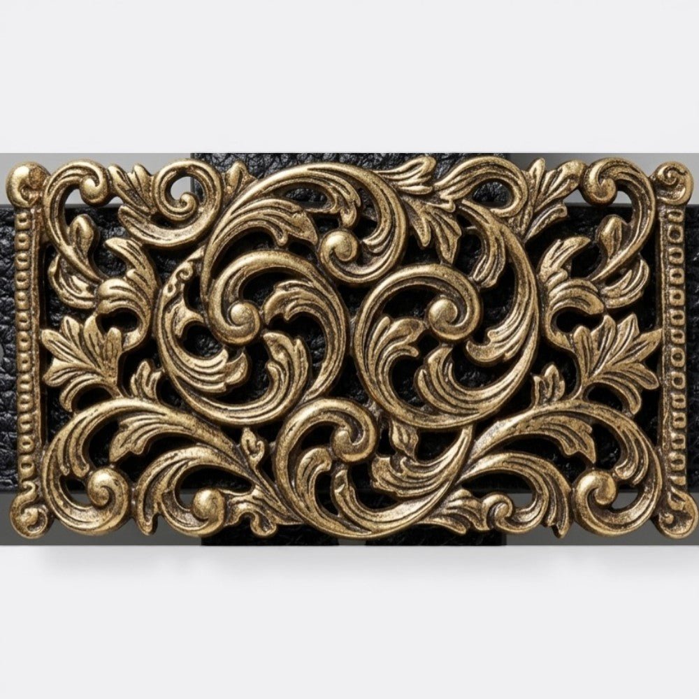 Ceinture Cuir Femme Grosse Boucle - Blanc 118cm | Le monde de la ceinture