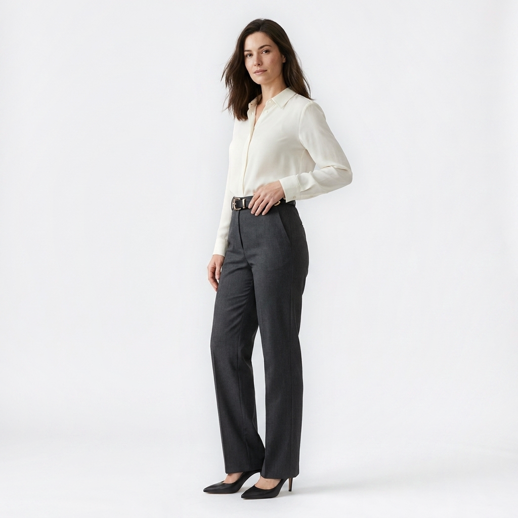 Mannequin femme portant la Ceinture Cuir Femme Original — look luxe — Le Monde de la Ceinture