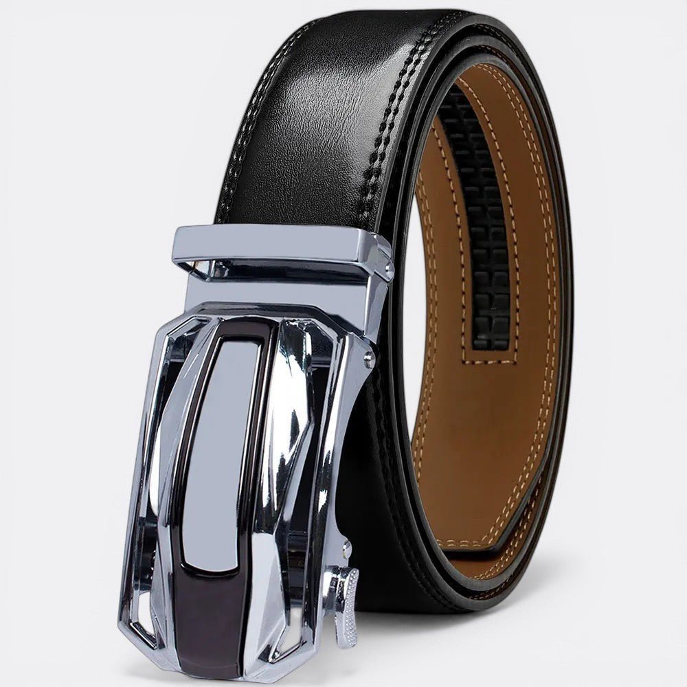 Ceinture Cuir Homme Automatique - Argenté 115cm | Le monde de la ceinture